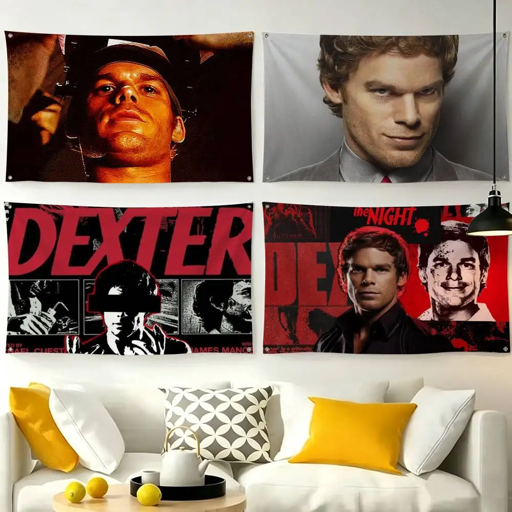 Classic Dexter  Flags Wall Hanging Tapestry Outdoor Garage Room Decorative flag Background Blanket
