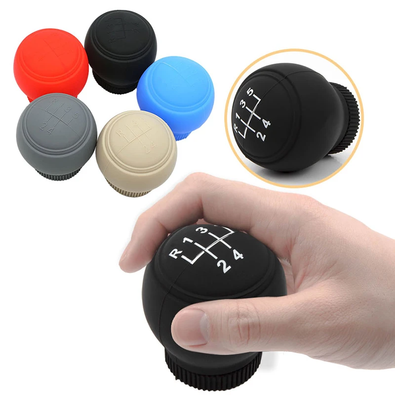 Universal Car Gear Shift Knob Silicone Cover Protect Top Dustproof Nonslip Shifter Gear Lever Sleeve