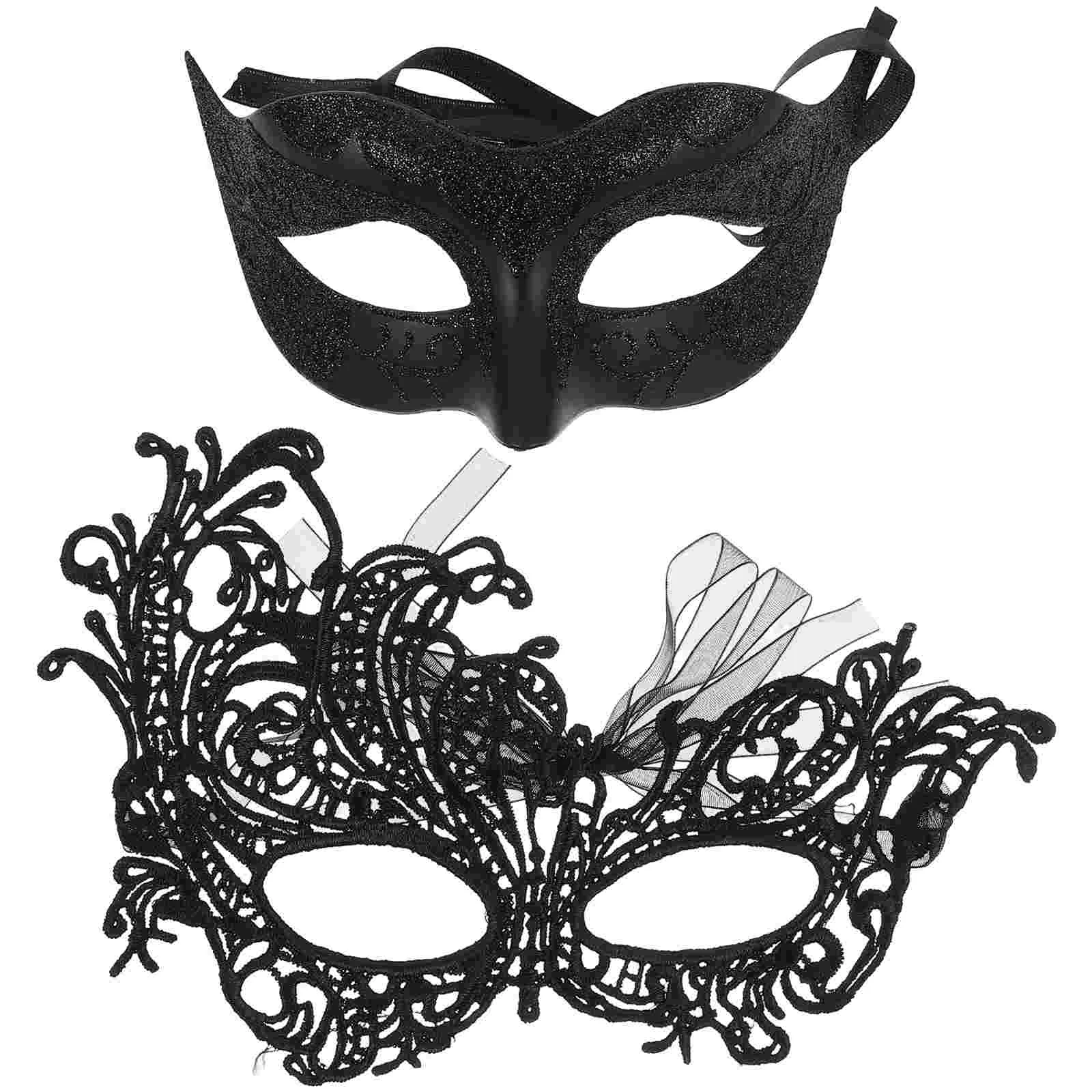 2 pçs adereços decorar masquerade jazz homem miss dreses máscaras de mardi gras 25x17x6cm festa de plástico feminino meia face