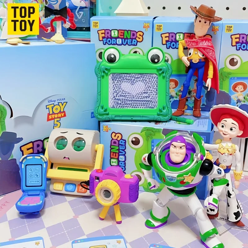 TOPTOY Toy Story 5 Forever Friends Series Woody Figura de Acción Caja Sorpresa Coleccionable Adorno de Escritorio Sombrero Desmontable Para Coleccionistas