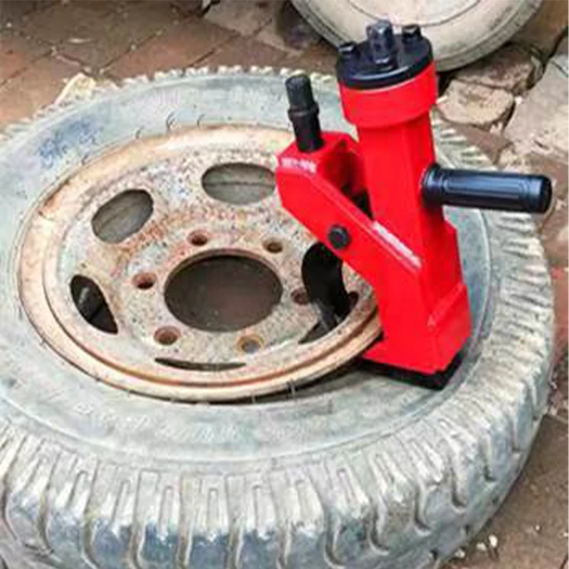 Tire stripper, tire press, portable tire remover, forklift, specialized manual press, simple remover