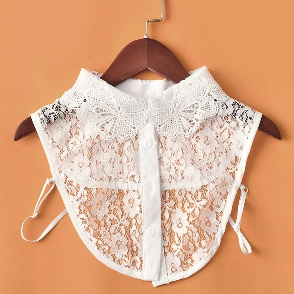 

Clothes Accessory Detachable Fake Collar White Black Adjustable False Collar Lace Shawl Wrap Women Girls