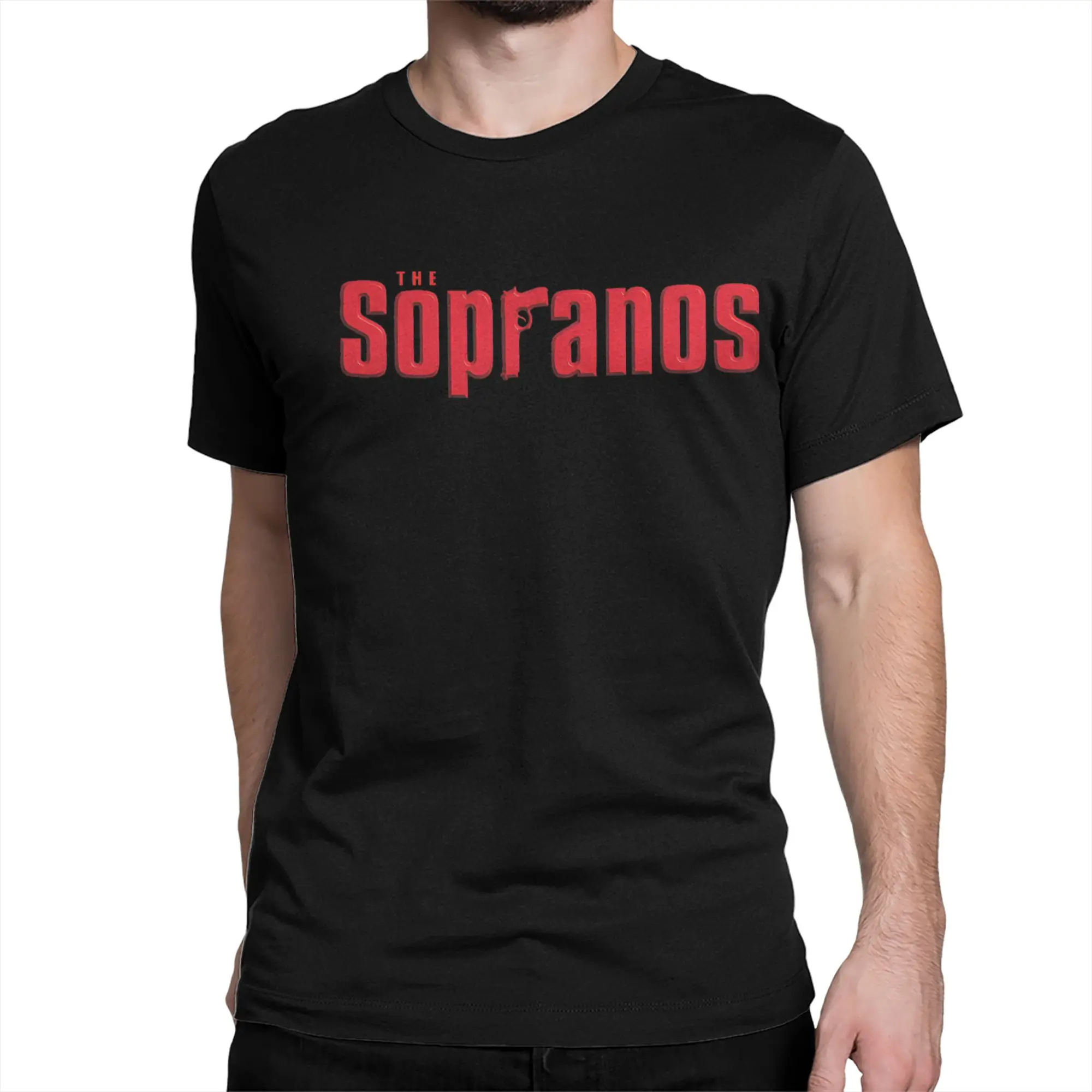 The Sopranos Promotional Logo Film T-Shirts Men Women  Leisure 100% Cotton Tees Round Neck Short Sleeve T Shirt Gift Tops