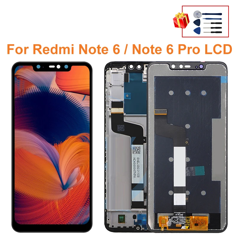 

6.26" For Xiaomi Redmi Note 6 LCD Display Replacement Screen Parts For Redmi Note 6 Pro Display 10-Touch AAA Quality LCD Repair