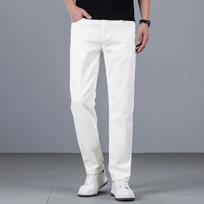 

GIOIOMen's Casual Jeans，Spring and Summer Light Color Loose Straight-Leg Denim Trousers，Fashionable Versatile Men's Pants