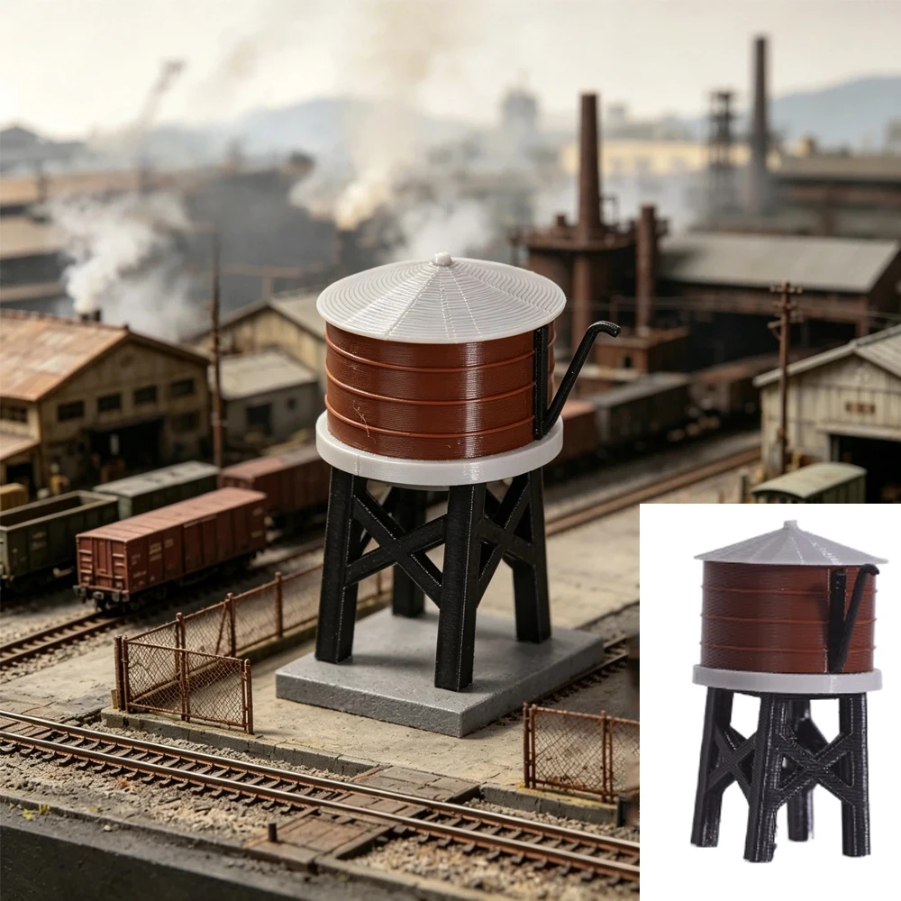 3D Printing Table - N Scale Water Tower Miniature Model