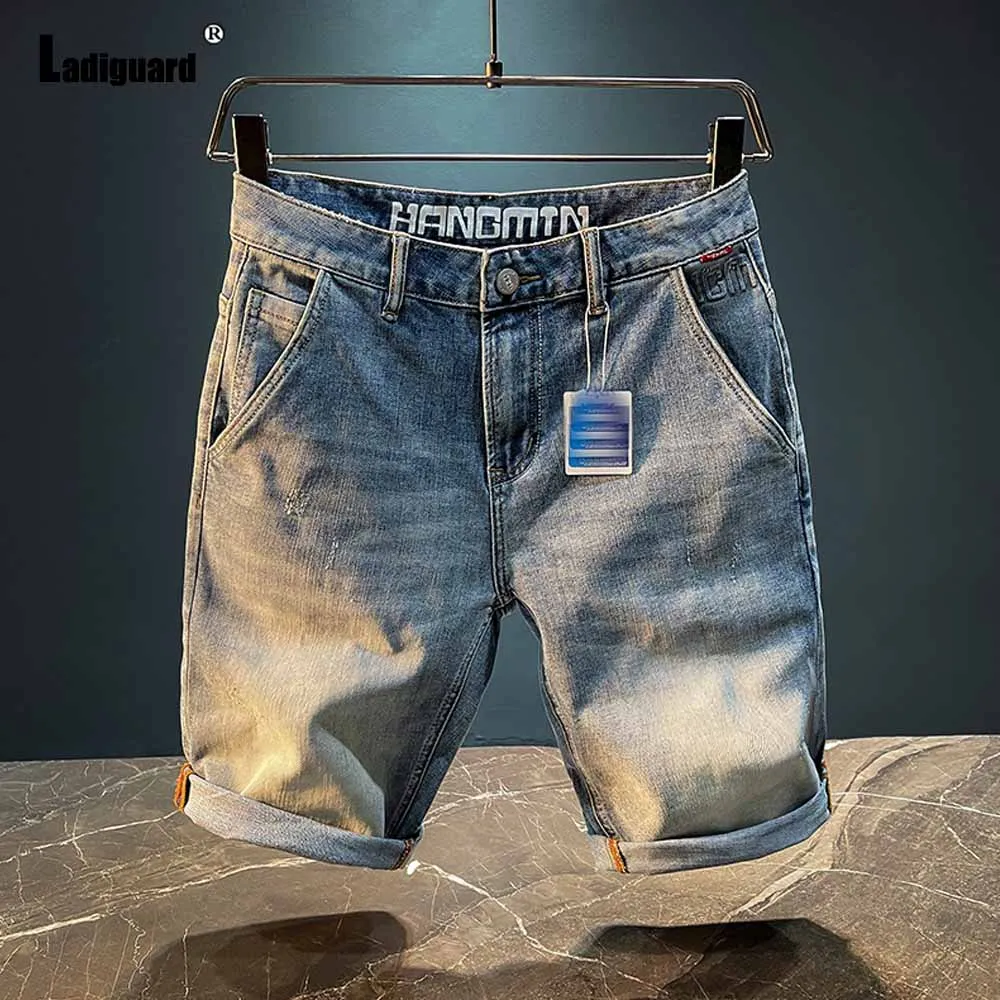 

Ladiguard 2024 New Fashion Crimping Demin Vintage Shorts Zipper Pocket Short Jeans America and Europe Casual Basic Demin Shorts