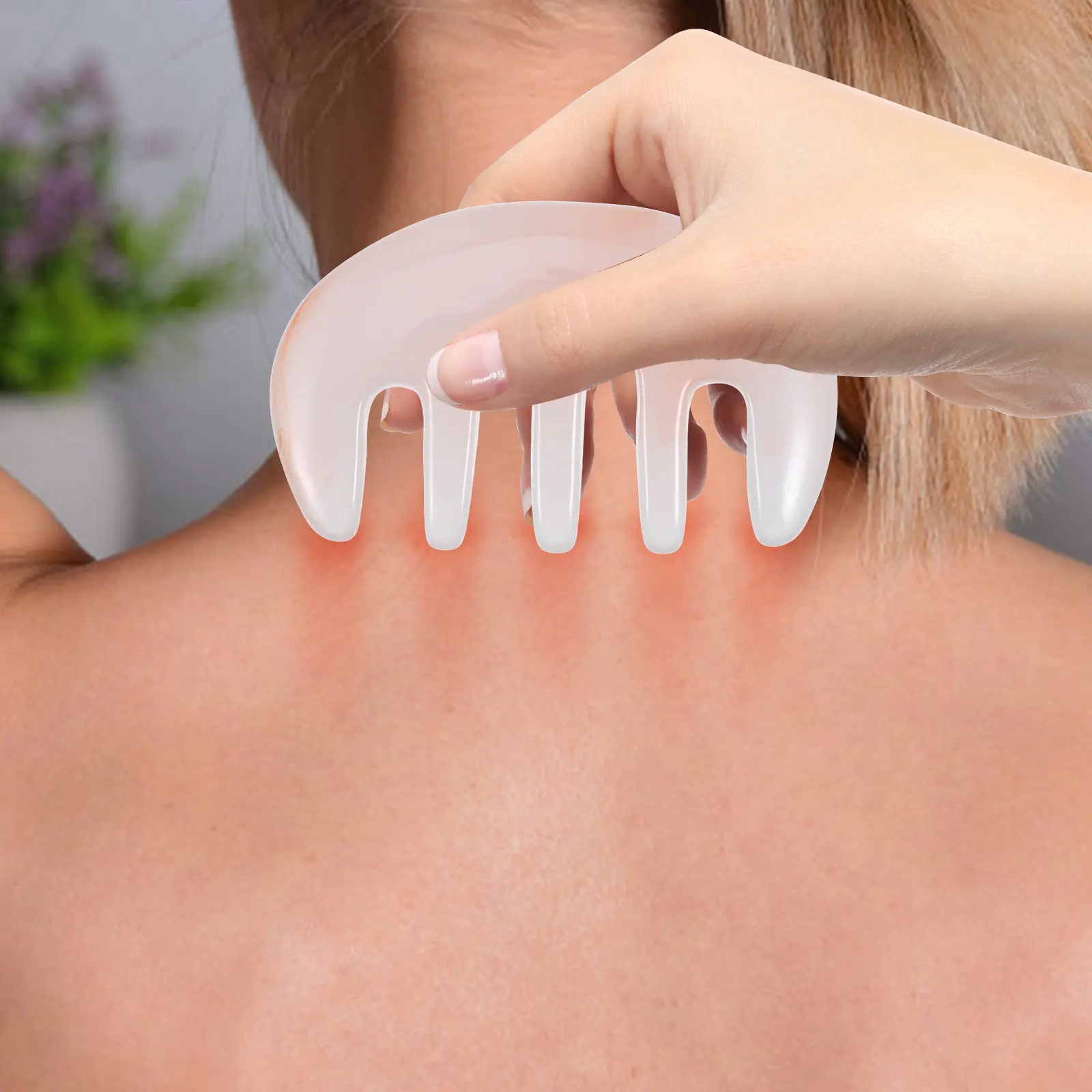 1Pcs Resin Massage Comb Five Teeth Anti-Static Hair Scalp Massage Tool Portable Creative Woman Comb Smooth Thick Curly Hair