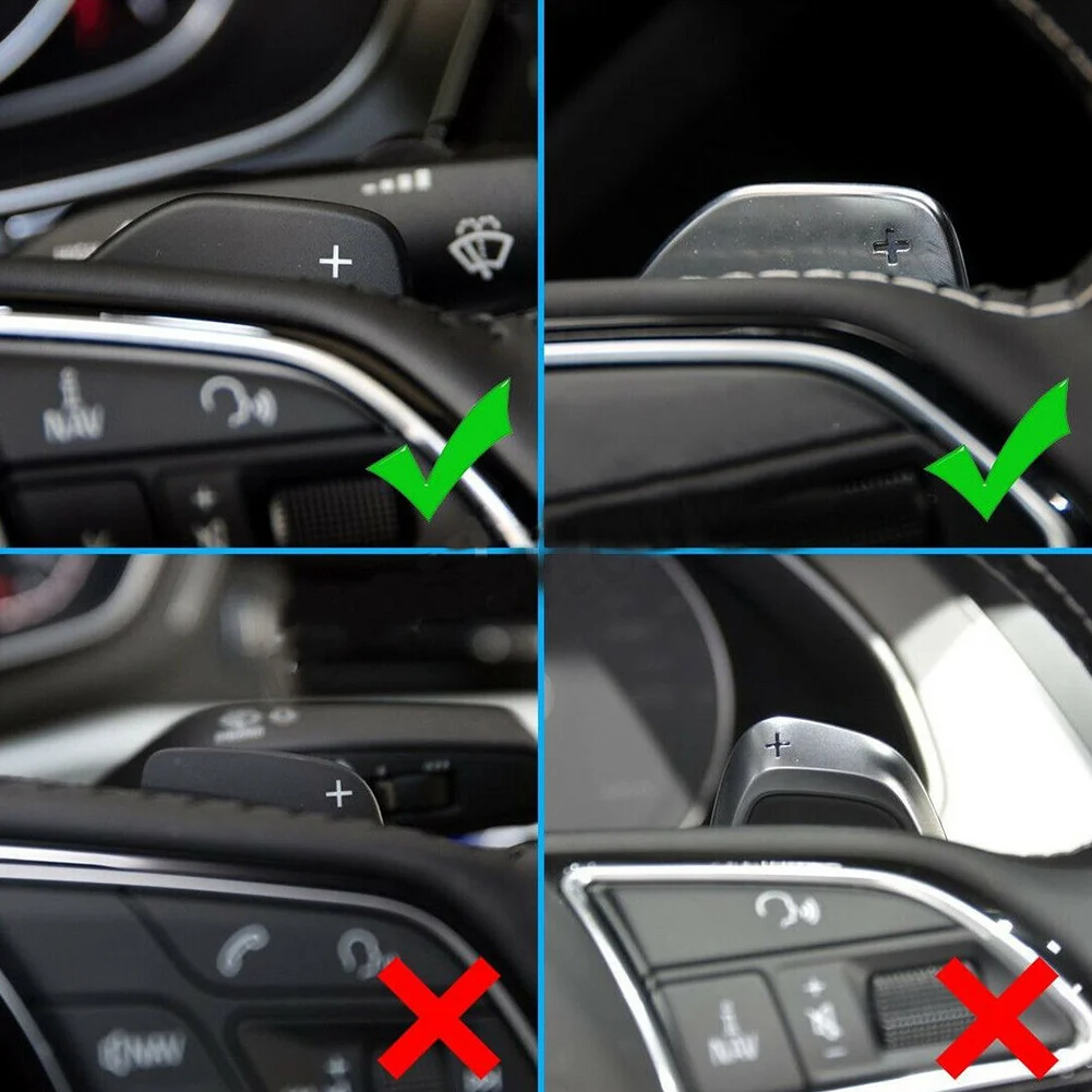 2 Pcs/Lot ABS Shift Paddle For Audi A3 A4 B8 2013-2015 A5/S5 A6 A7 A8 A8 R8 Q3 Q5 Q7 TT TTS 2011-2014 Paddle Shifter sticker