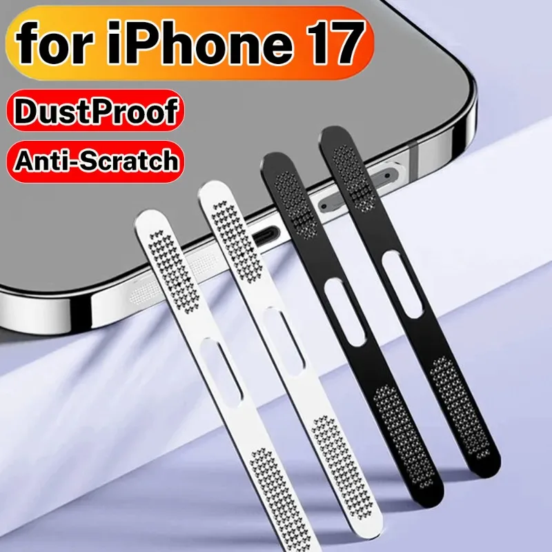 2-6pcs Metal Dustproof Net Sticker for IPhone 17 Pro Max Air 16 15 Pro Max Series Earpiece Speaker Hole Anti-dust Mesh Protector