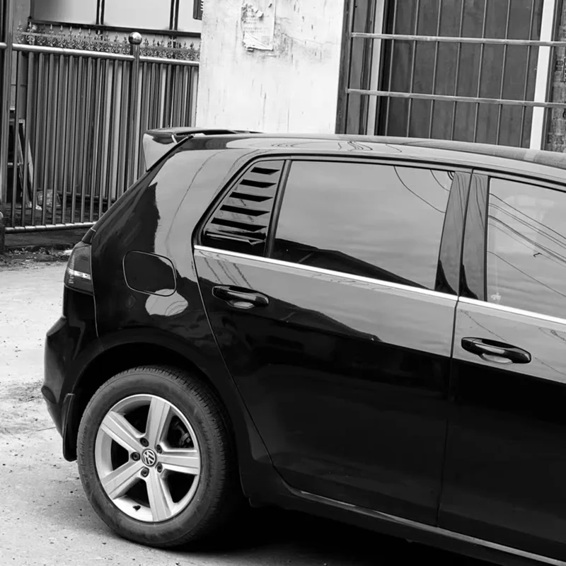 2Pcs Car Rear Window Shutter Cover Trim Window Louver Side Vent Trim For GOLF 7 GOLF 7.5 MK7/7.5 GTI GTD R 2014-2019 Accessories