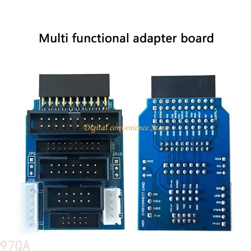 97qa tablero adaptación depuración confiable para JTAG V 8 V 9 Microcontrolador con 7 cables conexión y mejora