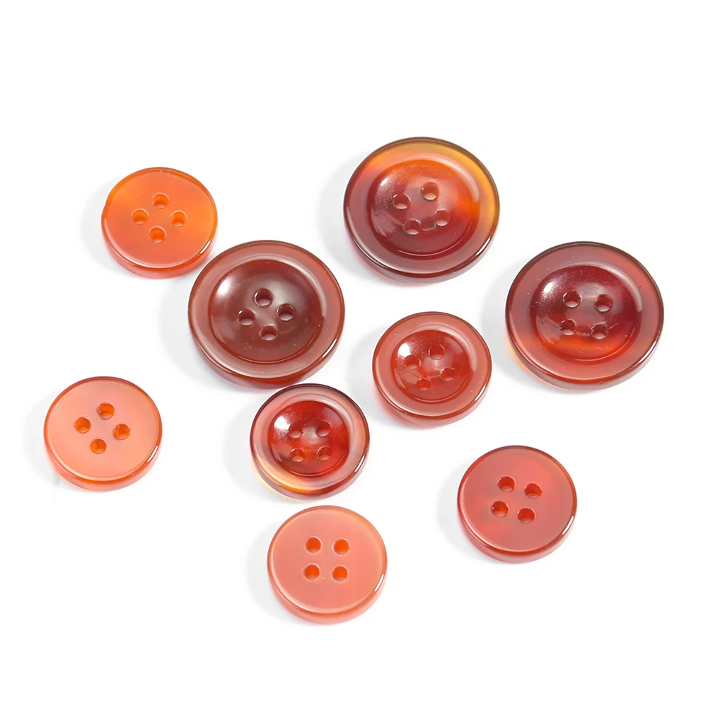 Natural Carnelian 4-holes Flatback Button Red Onyx Quartz Tourmaline Spacer Beads Garments Coat Apparel Sewing Crafts Supplies