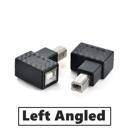 Up Down Left Right Angled 90 Degree USB 2.0 B Type Male to Female Extension Adapter for Printer Scanner Hard Disk case