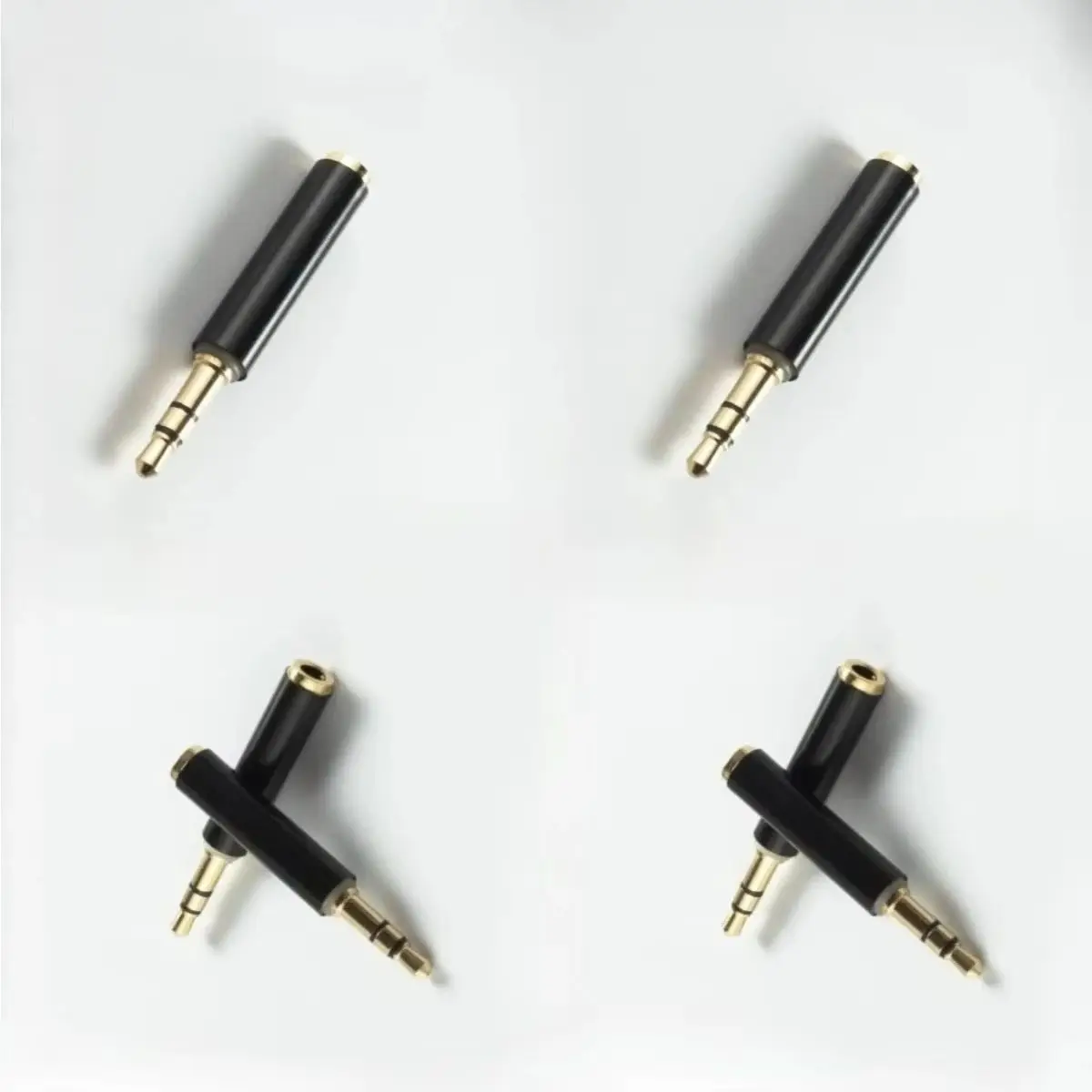 200pcs 3.5mm Jack TRS Male to 3.5mm Female TRRS Microphone Adapter Audio Connector For Headset Aux Stereo Converter