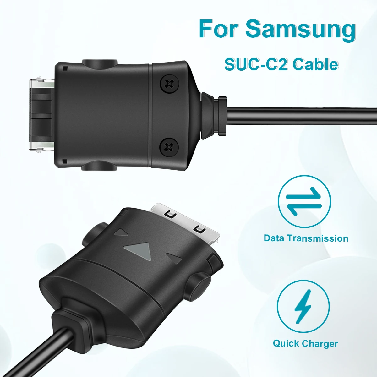 Kabel USB SUC-C2 do Samsung L70, L73, L74, L730, L830, L83T, U-CA5, NV3, NV5, NV7, i5, i6, i7, i70, i85, NV8, NV10, NV11, NV15 Kabel do ładowania — zdjęcie produktu 5