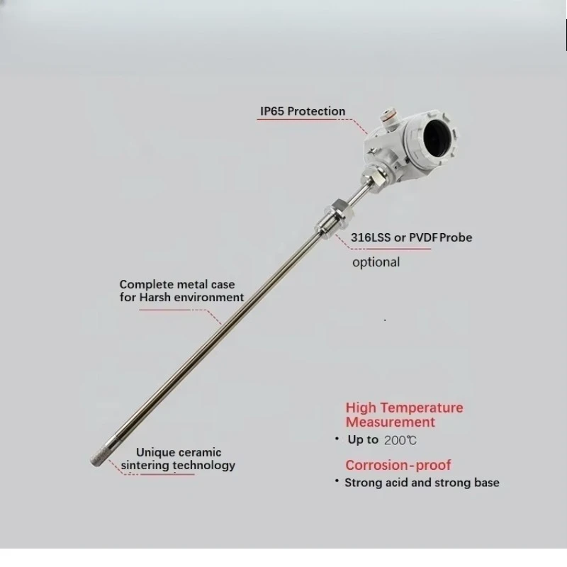 

MTH500HS:0.3% 200Degc High Temperature Corrosion-proof Digital 4-20ma Temperature and Humidity Sensor for Textiles,Chemical