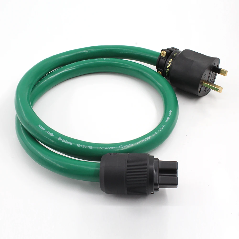 

High Quality Mcintosh 2328 copper-plated silver mixed audio amplifier UK power cord HiFi power cord connection line