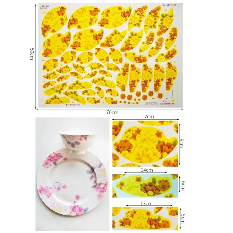 1 Sheet Glaze Underglaze Flower Paper Porcelain Decal Paper Transfer Ceramic Decals Pottery Ceramics Clay Transfer Paper