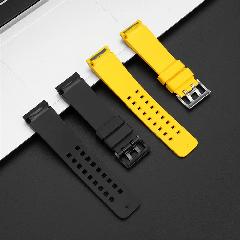 สายรัดอินเทอร์เฟซโค้ง 24 มม. สําหรับสีกากี Navy Diving Creed Series H 78585333   เอช 78505332   เอช 78686333   สายนาฬิกายางสําหรับผู้ชาย