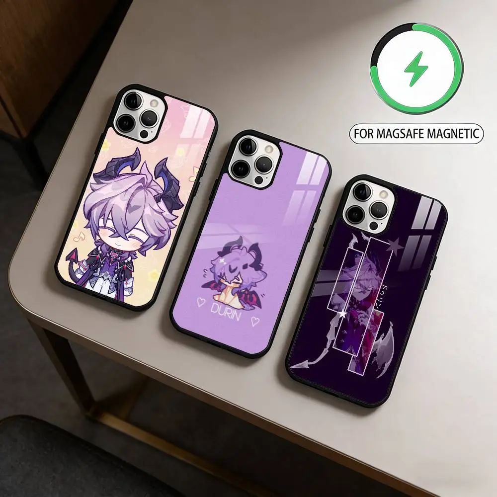 

D-Durin Genshin Impact Magnetic For Magsafe Wireless Charging Phone Case For iPhone17,16,15,14,13,12,11 Plus,Pro Max