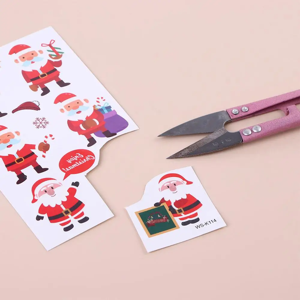 

Safe Decorate Gift Festival supplies Leg Cartoon Temporary Tattoos Body Art Decals Fake tattoo Christmas Tattoo Stickers