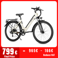 Laifook Seeker S Electric Bike 250W Step Through Bike 36V 9Ah City Bike 26'' Tire Adult Electric Bicycle With Luggage Rack