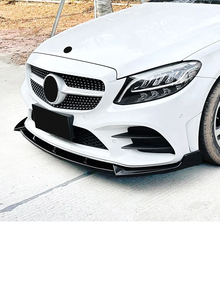 Auto Voorbumper Lip Splitter Voor Mercedes C Klasse W205 C205 S205 C160 C200 C180 C300 C400 C450 AMG 2015-2021 Diffuser Body Kit - afbeelding 2