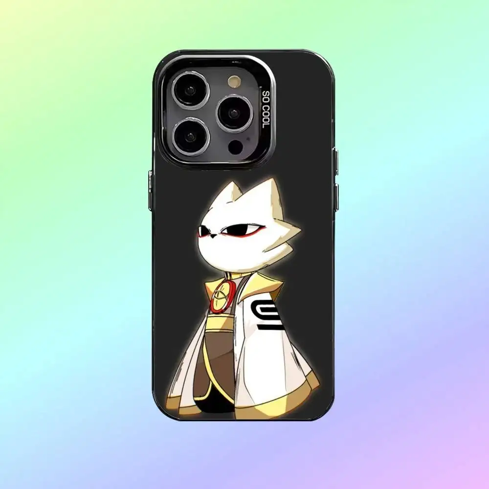 N-Nine s-sols jeu coque de téléphone pour iPhone17,16,15,14,13,12,11 coque de téléphone argentée colorée Funda couverture