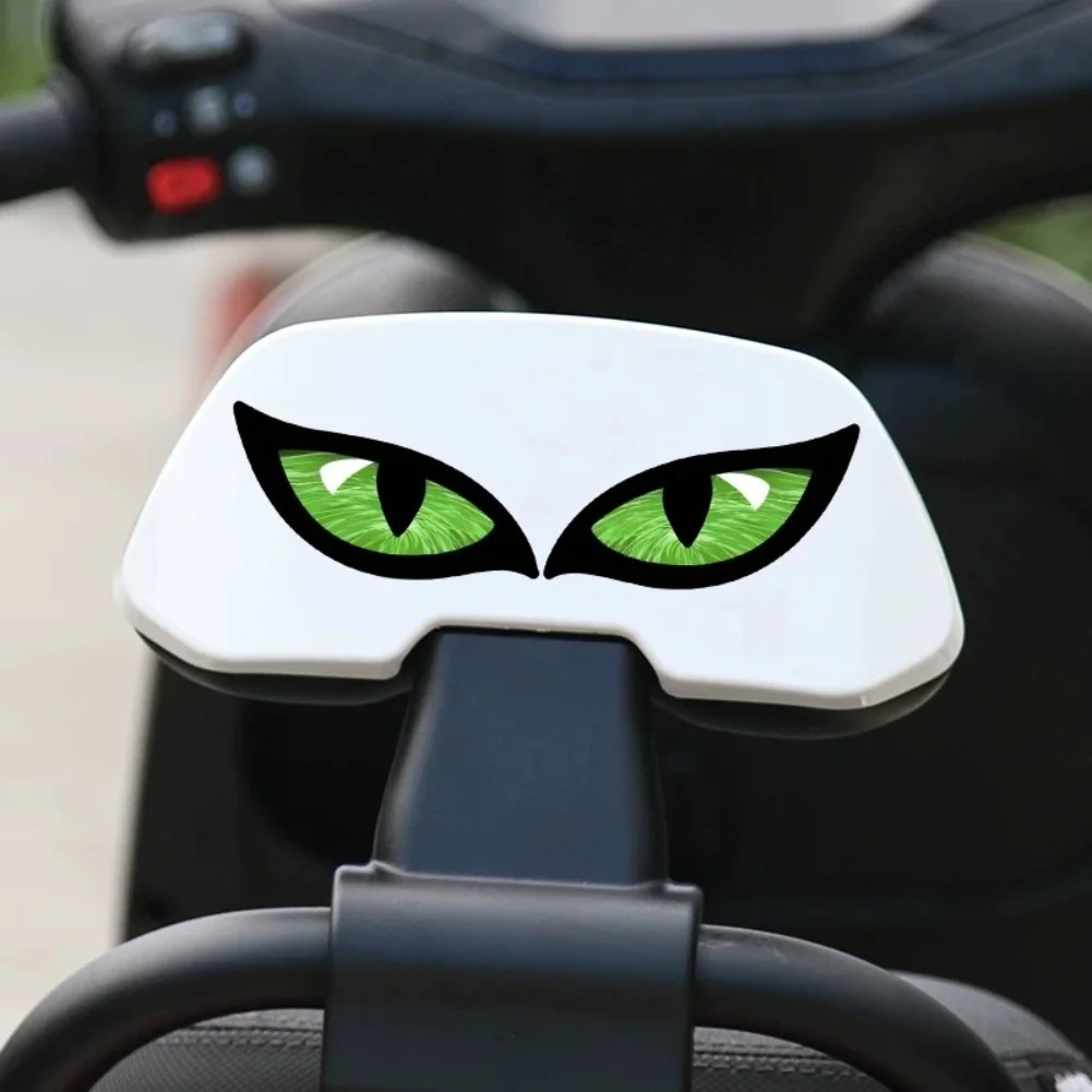 1 Pair Motorcycle Reflective Devil Eyes Sticker Creative Rearview Mirror Decal For Motorbike Car Auto Decoration Stickers