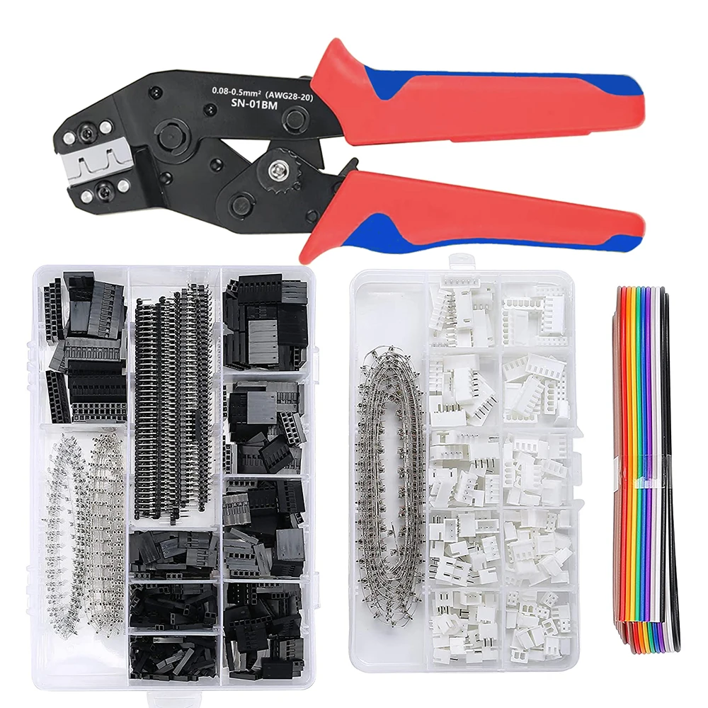 Imagem -02 - Fio Crimpagem Alicerce Ferramenta Set-ph2.0 Xh2.54 Terminais Dupont Crimper Crimp Pinos Conectores Ferramenta de Fixação Auto-ajustável Sn01bm