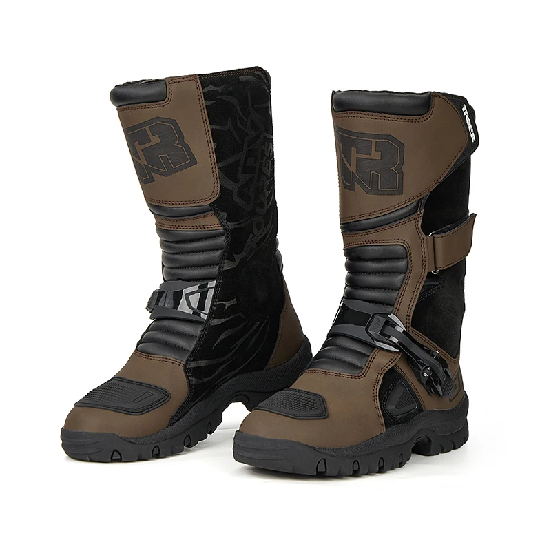

Motorcycle riding shoes, men's off-road rally boots, protective motorcycle boots waterproof