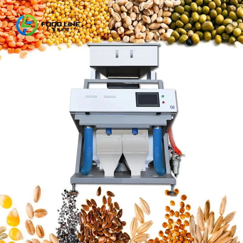 Customized Q2 Two-Channel Medium Color Sorter Stainless Steel Bean Colour Sort Machine