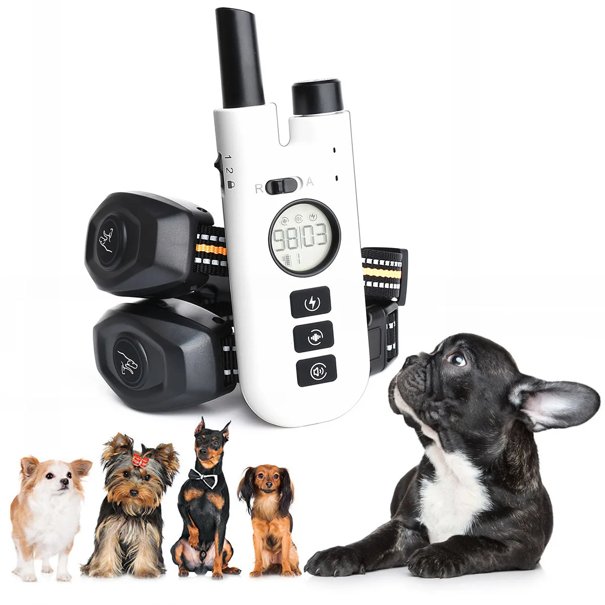 

Dog Training Collar with Remote Anti Barking Training Collar for All Dog, 3 Training Levels and 4 Modes, Waterproof Rechargeable