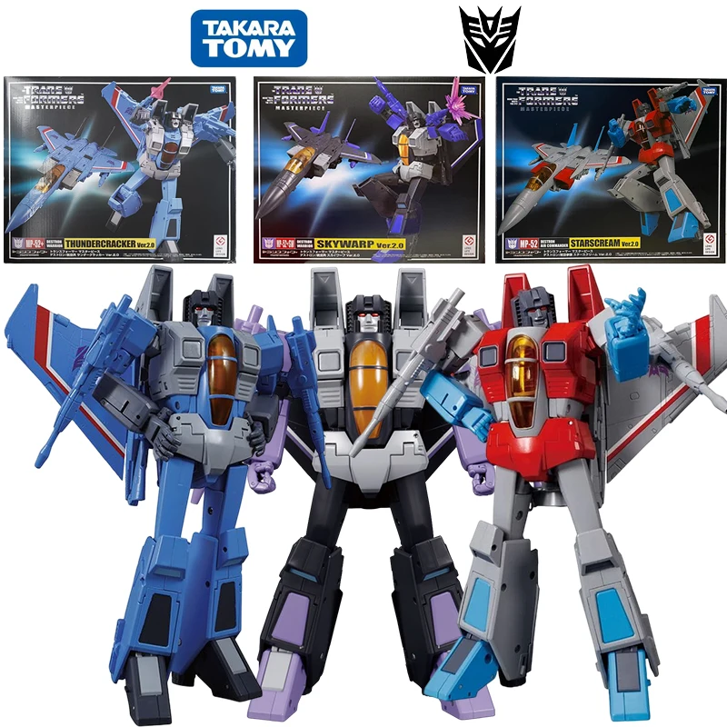 Takara Tomy Transformers Masterpiece MP-52 Starscream Thundercracker Skywarp 18Cm Original Action Figure Kid Toy Gift Collection