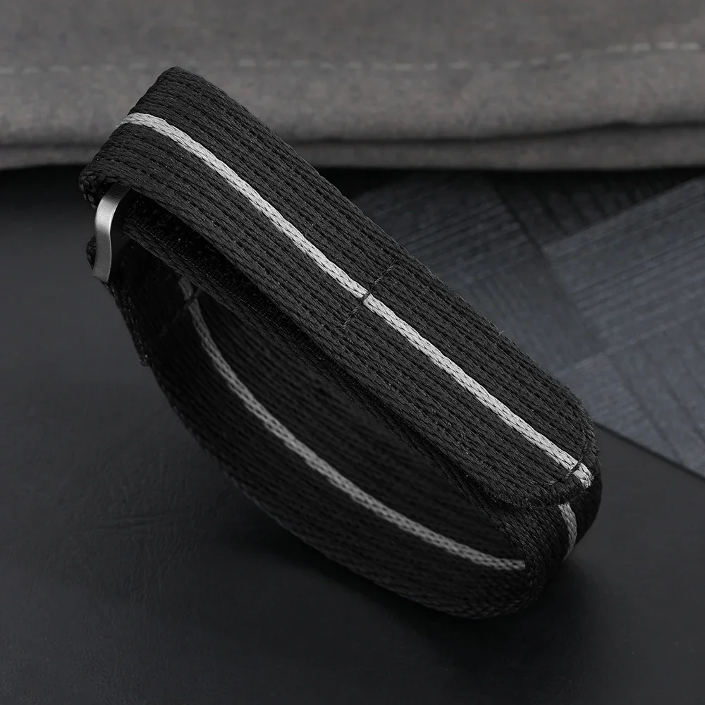 IXDAO حزام ساعة نايلون عالي الجودة 21 ملم حزام ساعة من التيتانيوم بإبزيم بديل وإكسسوارات الساعة