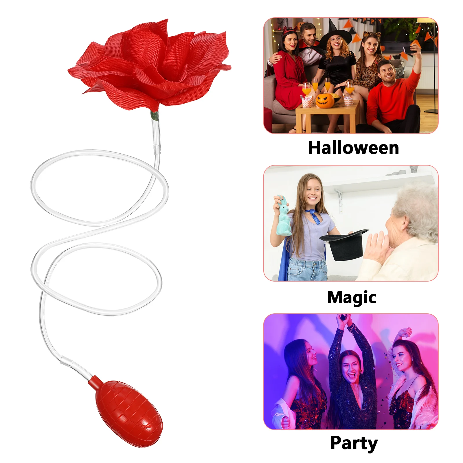 1pc Water Spraying Rose Brooch Premium Plastic Durable Creative Flower Shaped Chic Novelty Party Prom Banquet Daily Wear