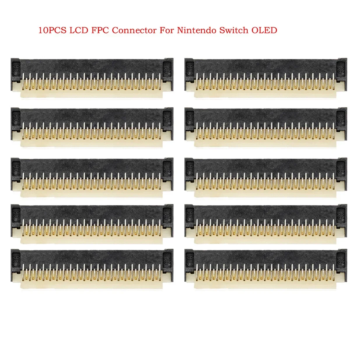 

10PCS for Nintendo Switch OLED LCD FPC Connector 43 Pin Replacement for NSO Console LCD Connector Clip Socket Replacement Part