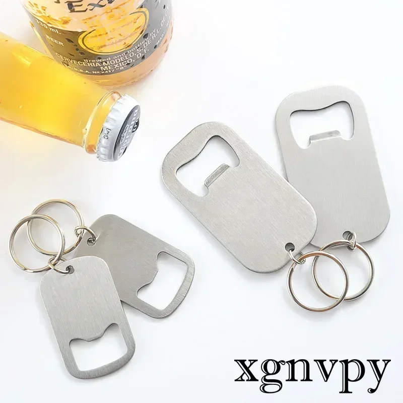 Xgnvpy Stainless Steel Bottle Opener Simple Soda Drink Driver Keychain Beer Bottle Opener