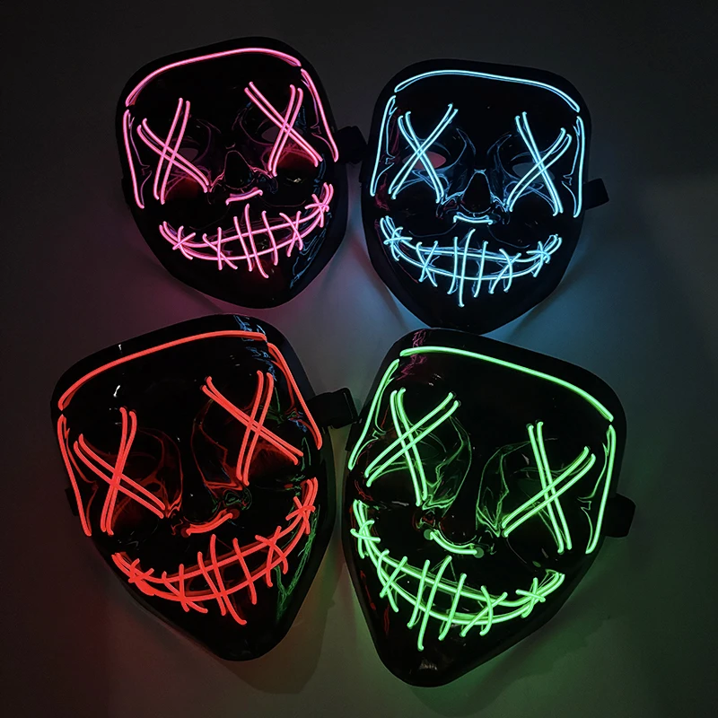 Purge Led Maske Maskerade Nachtclub Leuchtende Film Thema Maske Die Purge Glowing Cosplay Maske Horror Maske Männer Vendetta Maske