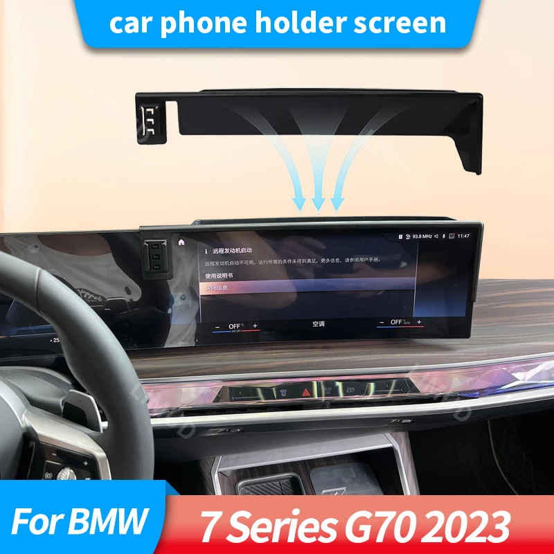 

Car Mount For BMW 7 Series G70 2023 Screen Wireless Charger Mobile Phone Holder GPS Bracket Gravity Stand car Accessories