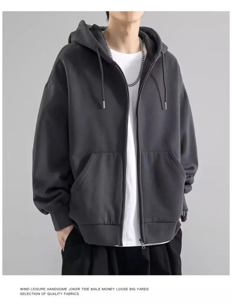 

Универсальная толстовка с капюшоном для мужчин и женщин, стильная куртка на молнии в американском стиле для осени и зимы.