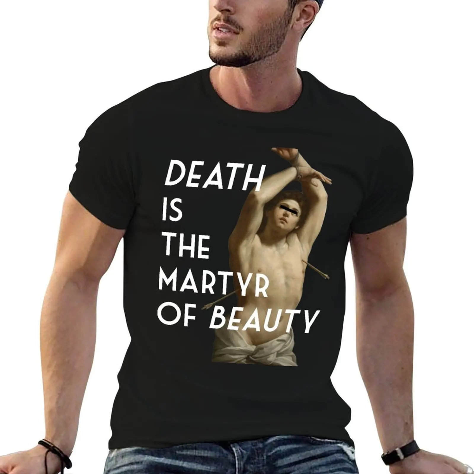 

Agony of St Sebastian T-Shirt mens graphic t shirts t shirt men 100% cotton luxury brand T-Shirt