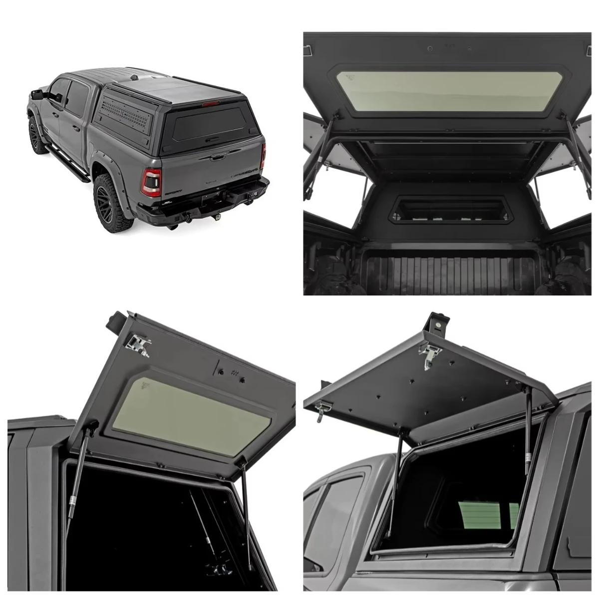 Pickup Hard Top Canopy Aluminum Camper Shell for Toyota Tacoma GMC Sierra 1500 Nissan Titan