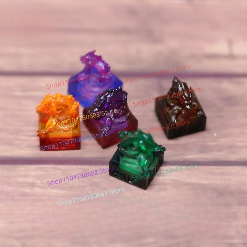 

MOC новая ограниченная серия, строительный блок, кукла, мини-кукла, держащая красочную печать дракона, нефритовая печать, игрушка, подарочные украшения, коллекция