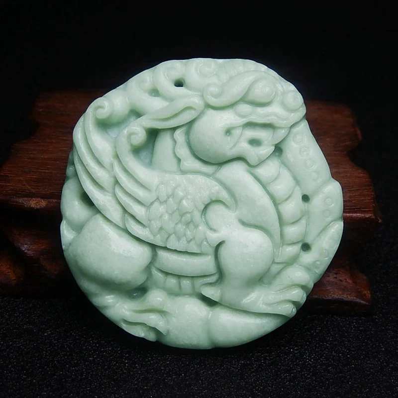 The natural Guizhou green Qilin pendant is a powerful gift for family members, symbolizing warding off evil