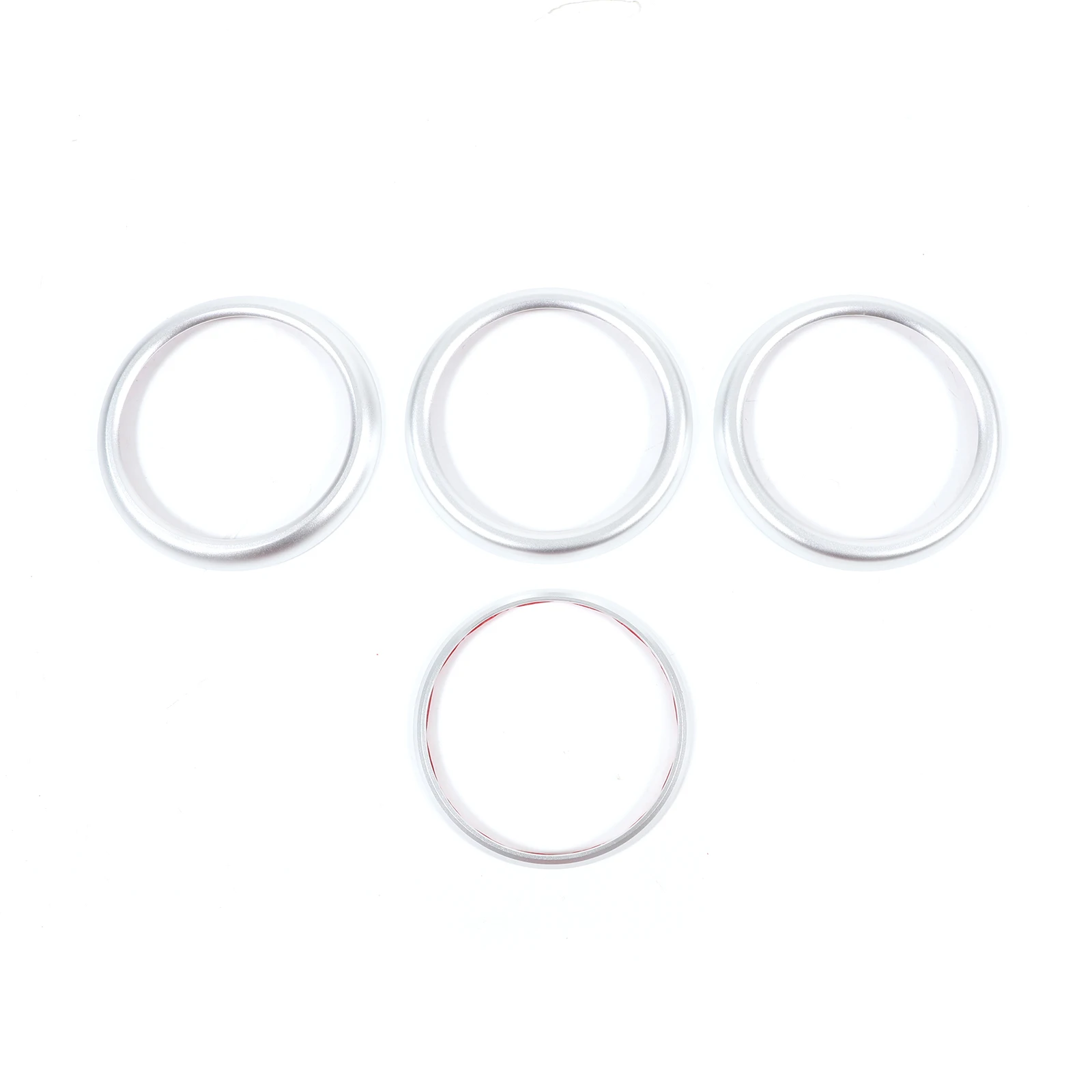 4PCS Aluminum Alloy Dashboard Front Air Vent Trim Ring Stickers for 2003-2007 Hummer H2 Automotive Interior Accessories