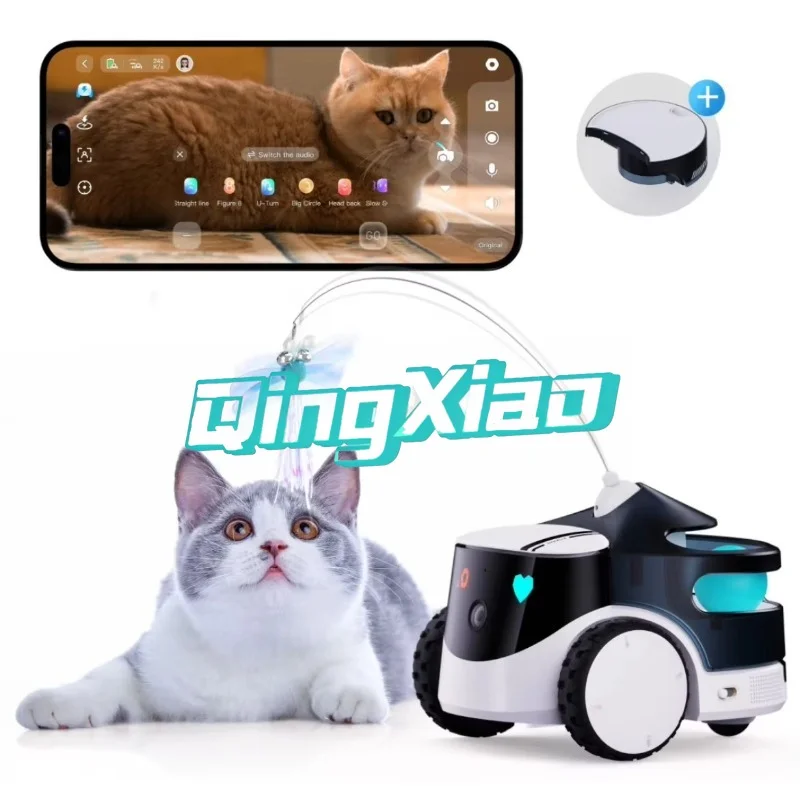 Mobile Pet Camera Robot Whole House Movement Two Way Audio Night Vision AI Recognition Auto Recharge For Cat Dog Smart Tracking