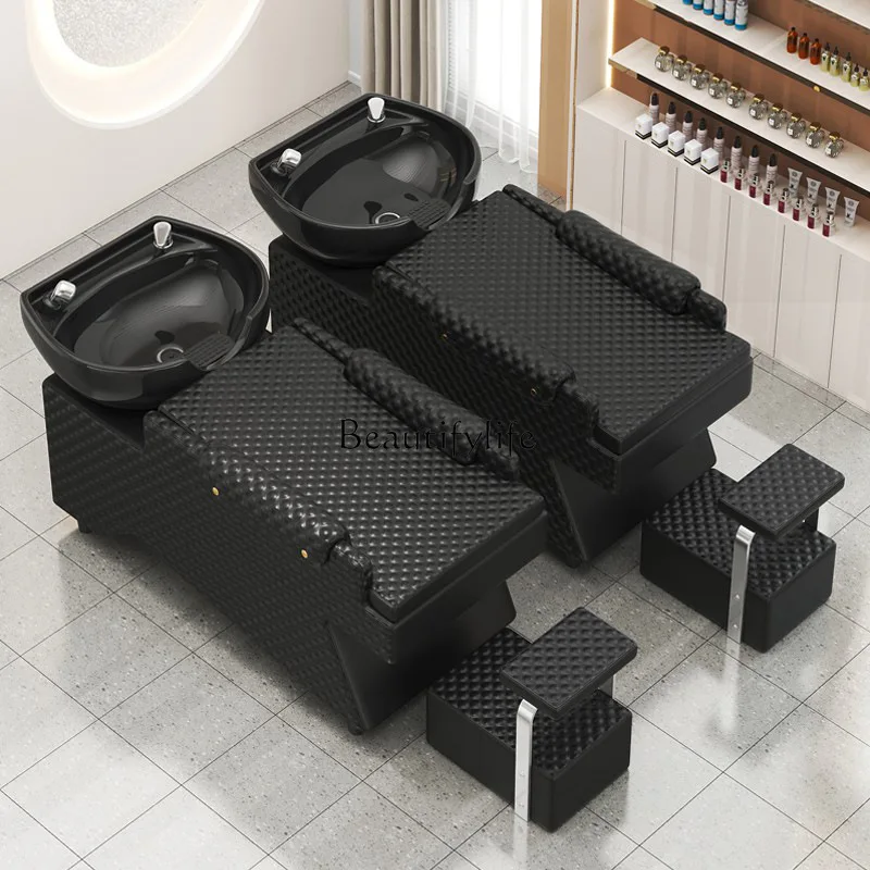 سرير شامبو بنمط كلاسيكي سرير شامبو كامل الاستلقاء مع دواسة قدم #2