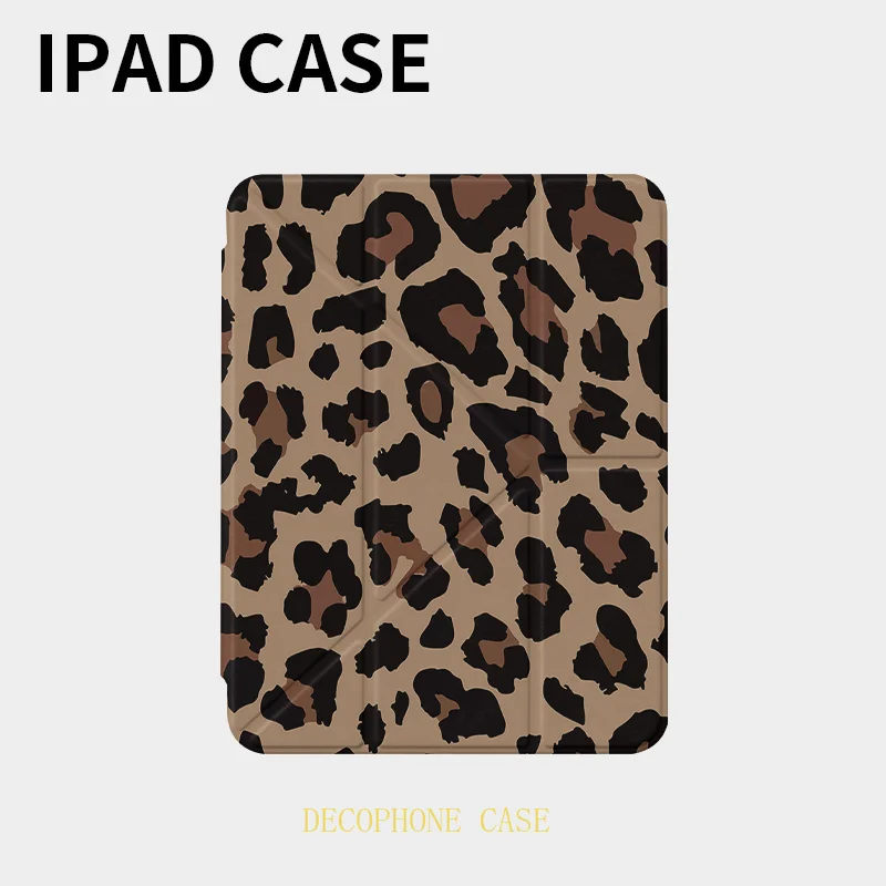 

For Samsung Galaxy Tab A8/A9/A11+FE LITE PLUS/Galaxy Tab S6 Lite/S7/S8/S9/S10+ FE "Multicolored leopard print" 3+Y-fold